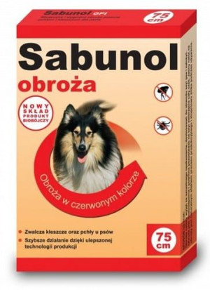 Sabunol GPI Obroża przeciw pchłom dla psa czerwona 75cm