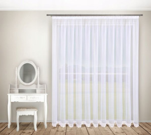 Firana 700x200 balkon, gipiura 8 cm dzwoneczek