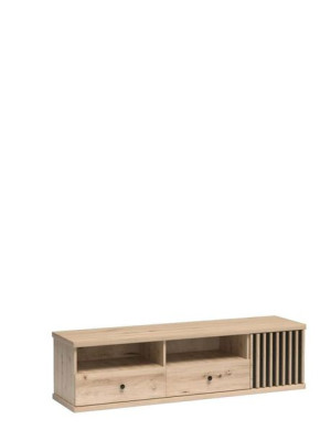 Nowoczesna szafka RTV artisan / czarny  CELI C6 lamele