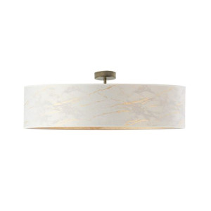 Plafon W Stylu Boho 100 Cm Biały Z Motywem Marmuru Linda Marble