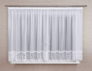 Firana gotowa 700x160,prosta,woal,gipiura 30cm