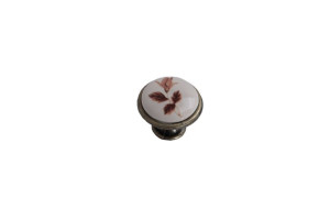 Gałka Porcelana Gp-0728-j4-b Kwiatek Brązowy Z