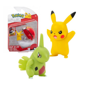 Pokemon PIKACHU CHIKORITA Figurki Bitewne