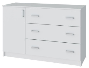 Komoda Szafka Biała Szuflady Loft 120cm Ardsel