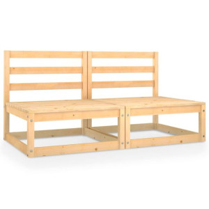 2-osobowa sofa ogrodowa, lite drewno sosnowe