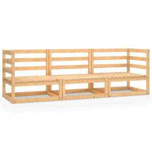 3-osobowa sofa ogrodowa, lite drewno sosnowe
