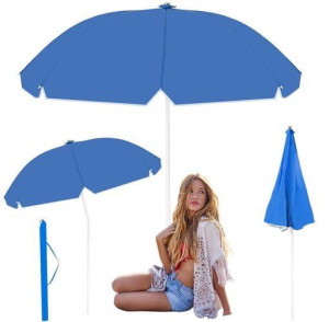 Duży Parasol Ogrodowy Plażowy 1,6m Niebieski