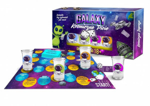 Alkoholowa gra towarzyska GALAXY KOSMICZNE PICIE zawiera kieliszki