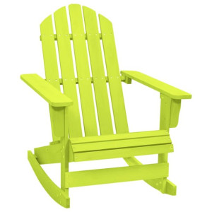 Ogrodowy fotel bujany Adirondack, lite drewno jodłowe, zielone