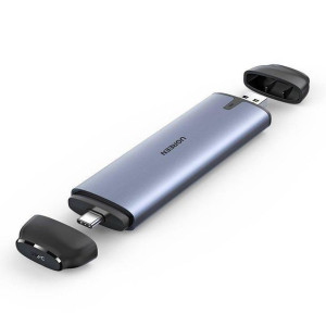 UGREEN CM298 Adapter M.2 SATA/USB-C i USB-A (Szary)