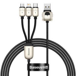 Kabel USB 3w1 Baseus Year of the Tiger 1.2m (Czarny)