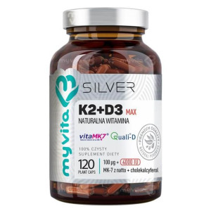 MYVITA Witamina K2 + D3 4000 IU Silver 120 kaps.