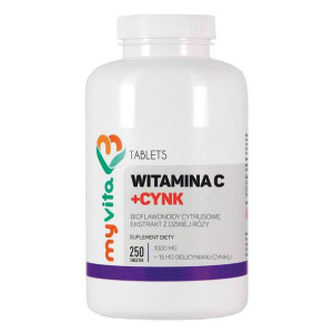 MYVITA Witamina C 1000 mg + Cynk 15 mg 250 tab.