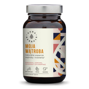 AURA HERBALS Moja Wątroba Karczoch Ostropest Kurkuma 60 kaps.