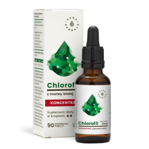 AURA HERBALS Chlorofil Z Morwy Białej Koncentrat W Kroplach 30 ml