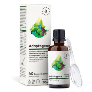 AURA HERBALS Adaptogeny 100% Naturalne Ekstrakty Roślinne W Płynie 50 ml