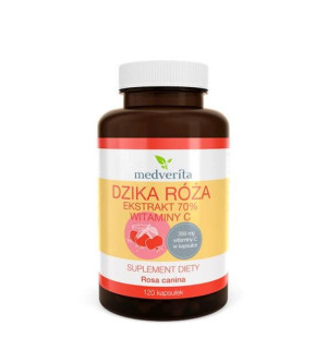 MEDVERITA Dzika Róża Ekstrakt 70% Witaminy C 120 kaps.
