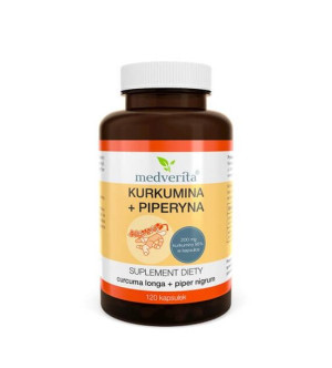 MEDVERITA Kurkumina + Piperyna 120 kaps.
