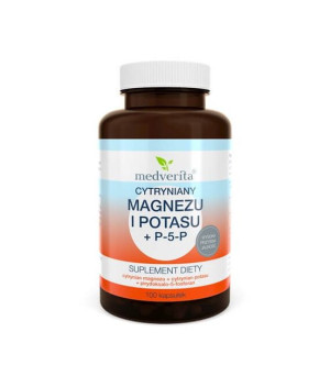 MEDVERITA Magnez + Potas + P-5-P 100 kaps.