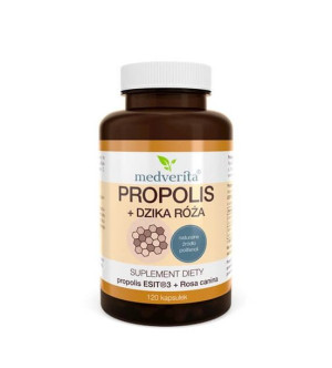 MEDVERITA Propolis + Dzika Róża 120 kaps.