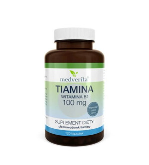 MEDVERITA Tiamina 100 mg Witamina B1 120 kaps.