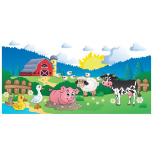 Naklejka na ścianę Wesoła farma 200x100cm NK3269A_1FQ