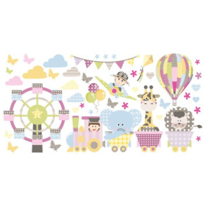 Naklejka na ścianę Wesoły lunapark 200x100cm NK3471A_1FQ