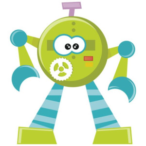 Naklejka na ścianę Kulisty robot 20x20cm NK4267A_1HQ