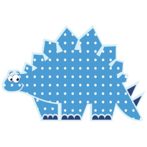 Naklejka na ścianę Niebieski dino w kropki 40x40cm NK4494A_1HS