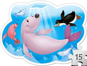 Puzzle CASTORLAND dla dzieci 15 el - Życie pod lodem