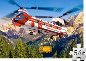 Puzzle CASTORLAND dla dzieci 54 el -  Czerwony Samolot