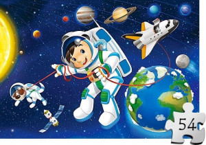 Puzzle CASTORLAND dla dzieci 54 el - Kosmonauta i pies