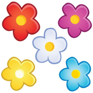 Naklejka na ścianę Kolorowe kwiatki 10x10cm NK4338A_1HP
