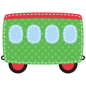 Naklejka na ścianę Zielony wagon 50x50cm NK4390A_1GE