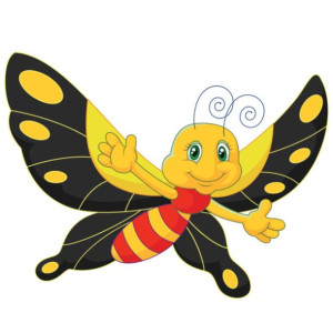 Naklejka na ścianę Motyl z czarnymi skrzydłami 20x20cm NK4349A_1HQ