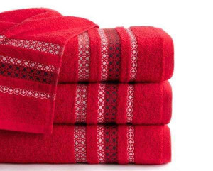 Ręcznik Cloe 30x50 czerwony 480g  100% bawełna