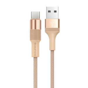 Borofone Kabel BX21 Outstanding USB na Typ C 3A 1 metr złoty