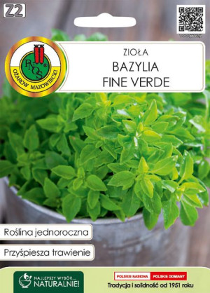 Bazylia Fine Verde 0,2g Zioła Pnos Pachnąca