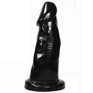 All Black Korek analny w kształcie penisa  29 cm - Czarny PVC