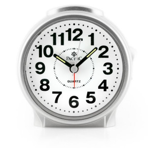 Budzik Pacific 2820 - Podświetlany Silver (do036b)