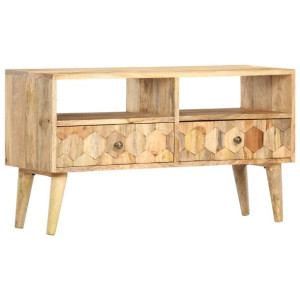 Szafka pod TV, 90x30x50 cm, lite drewno mango