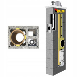 System kominowy RAUCH 9m komin fi 160+80 systemowy