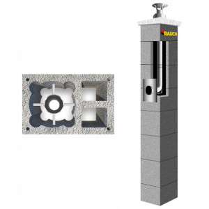 System kominowy RAUCH TURBO Stal + 2 wentylacje Ø8