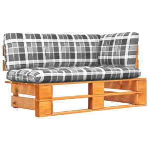 Ogrodowa sofa narożna z palet, miodowy brąz, drewno sosnowe
