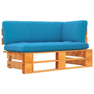 Ogrodowa sofa narożna z palet, miodowy brąz, drewno sosnowe