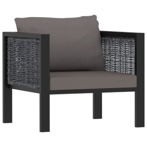 Segment sofy, poduszki, rattan PE, antracyt