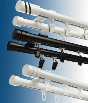 Karnisz Sufitowy Aluminiowy Podwójny 550 Cm 3 Kolory