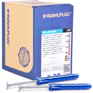 Rawlplug Kołek Rozporowy 8x40mm Z Wkrętem 5x60mm 50szt/opak 4all-08+5060