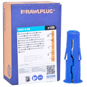Rawlplug Kołek Rozporowy Uniwersalny Niebieski Uno 8x32mm 100szt/opak Uno-k