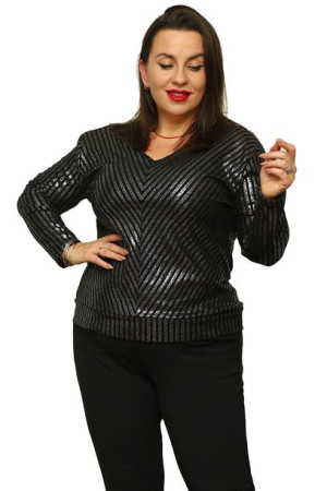 Sweterek SUZANA z połyskiem czarny 40